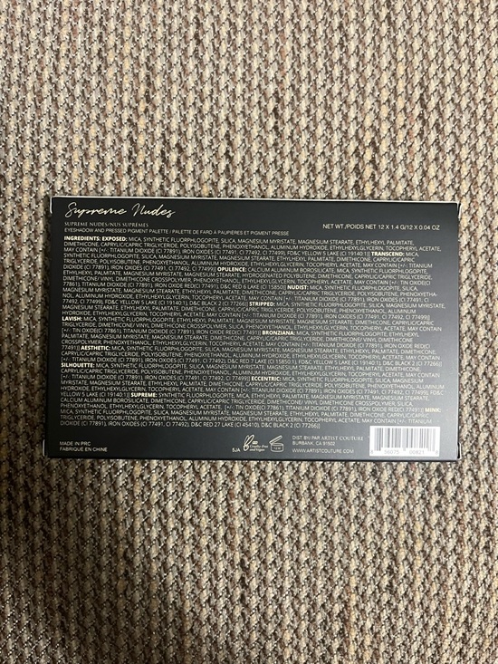 Supreme Nudes Eyeshadow Palette by Artist Couture Beauty Spa Gift Fashion Makeup - Picture 5 of 10